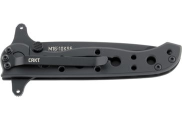 Image of CRKT M16-10 Special Forces Tanto Black Folding Knife, Stainless Steel, Triple Point Serrations, M16-10KSF