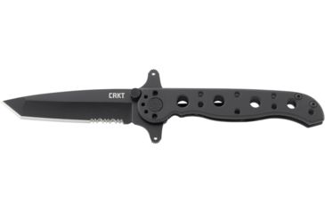 Image of CRKT M16-10 Special Forces Tanto Black Folding Knife, Stainless Steel, Triple Point Serrations, M16-10KSF