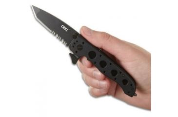 Image of CRKT M16-12 Glass Filled Nylon Law Enforcement - Tanto, Triple-point Serrations, Black Glass Filled Nylon Handle, Lawks - M16-12ZLEKC