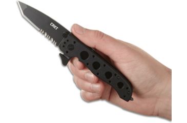 Image of CRKT M16-12 Law Enforcement Tanto Folding Knife, Triple Point Serrations, M16-12ZLEK