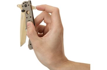 Image of CRKT M16-13 Carson Special Forces Desert Tanto Folding Knife, Tan Finish M16-13DSFG