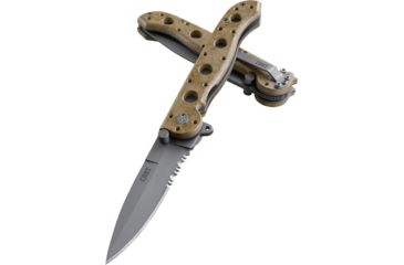 Image of CRKT M16-13 Desert Camo Spear Point Folding Knife, Triple Point Serrations, M16-13ZM