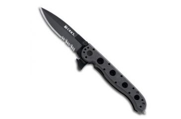 Image of CRKT M16-13 Glass Filled Nylon Law Enforcement - Spear Point, Triple-point Serrations, Black Glass Filled Nylon Handle, Lawks - M16-13ZLEKC
