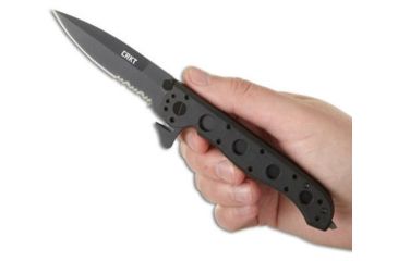 Image of CRKT M16-13 Glass Filled Nylon Law Enforcement - Spear Point, Triple-point Serrations, Black Glass Filled Nylon Handle, Lawks - M16-13ZLEKC