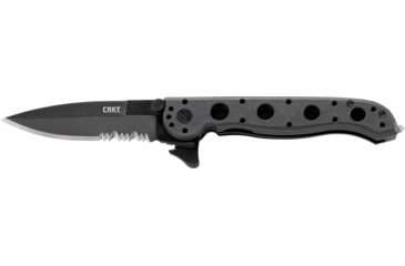 Image of CRKT M16-13 Spear Point Folding Knife, LE Model - Black Handle, Black Blade, Triple Point Serrations, M16-13ZLEK