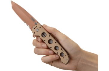 Image of CRKT M16-14 Big Dog Desert Tanto Copper Folding Knife, Triple Point Serrations, M16-14D