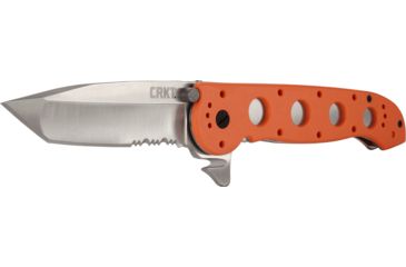 Image of CRKT M16-14 Big Dog Pro Tanto Folder Knife, ER - Orange Handle, Satin Blade, Triple Point Serrations, M16-14ZER