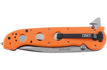 Image of CRKT M16-14 Big Dog Pro Tanto Folder Knife, ER - Orange Handle, Satin Blade, Triple Point Serrations, M16-14ZER