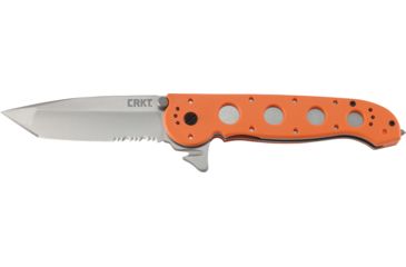 Image of CRKT M16-14 Big Dog Pro Tanto Folder Knife, ER - Orange Handle, Satin Blade, Triple Point Serrations, M16-14ZER