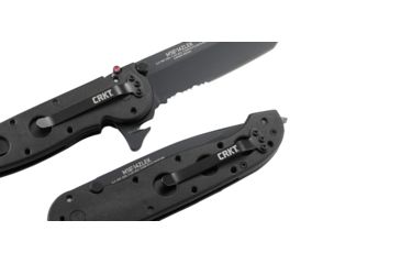 Image of CRKT M16-14 Big Dog Pro Tanto Folder Knife, LE - Black Handle, Black Blade, Triple Point Serrations, M16-14ZLEK