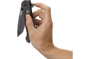 Image of CRKT M16-14 Big Dog Pro Tanto Folder Knife, LE - Black Handle, Black Blade, Triple Point Serrations, M16-14ZLEK