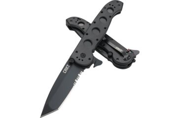 Image of CRKT M16-14 Big Dog Pro Tanto Folder Knife, LE - Black Handle, Black Blade, Triple Point Serrations, M16-14ZLEK