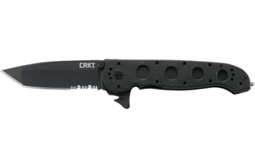 Image of CRKT M16-14 Big Dog Pro Tanto Folder Knife, LE - Black Handle, Black Blade, Triple Point Serrations, M16-14ZLEK