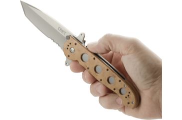 Image of CRKT M16-14 Big Dog Special Forces Desert Tanto Folder Knife, Triple Point Serrations, M16-14ZSF