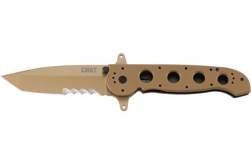 Image of CRKT M16-14 Big Dog Special Forces Veff Desert Tanto Folding Knife, Desert Tan M16-14DSFG