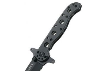 Image of CRKT M16 Stainless - Tanto, Combination Edge, Black Handle, Black Oxide Blade, Framelock - M16-10KSC