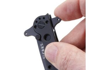 Image of CRKT M16 Stainless - Tanto, Combination Edge, Black Handle, Black Oxide Blade, Framelock - M16-10KSC