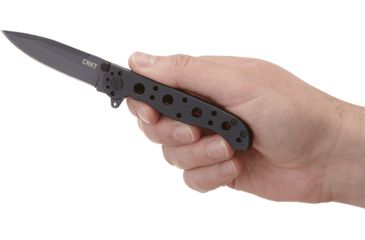 Image of CRKT M1601-SS Carson EDC Stainless Steel Folding Knife, Black Oxide Blade M16-01KS