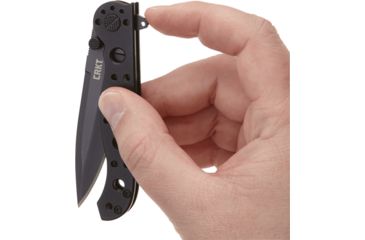 Image of CRKT M1601-SS Carson EDC Stainless Steel Folding Knife, Black Oxide Blade M16-01KS