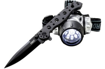 Image of CRKT M1601-SS Carson EDC Stainless Steel Folding Knife, Black Oxide Blade M16-01KS