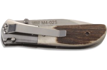 Image of CRKT M4 EDC Folding Knife, Red Stag Scales, Stainless Bolster M4-02S