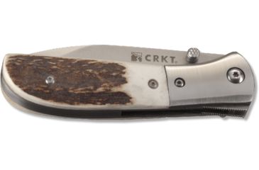 Image of CRKT M4 EDC Folding Knife, Red Stag Scales, Stainless Bolster M4-02S