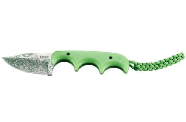 Image of CRKT Minimalist - Bowie Gears, Designed By Alan Folts in Melbourne, Fixed Blade Knife W/Sheath, 2.125in, Plain Edge, Satin Finish, Polypropylene Handle, 2387G