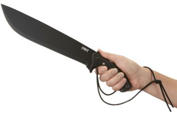 Image of CRKT Onion Chanceinhell Machete - 12in. Plain Blade, Rubberized Textured Handle, Nylon Sheath K910KKP