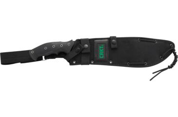 Image of CRKT Onion Chanceinhell Machete - 12in. Plain Blade, Rubberized Textured Handle, Nylon Sheath K910KKP