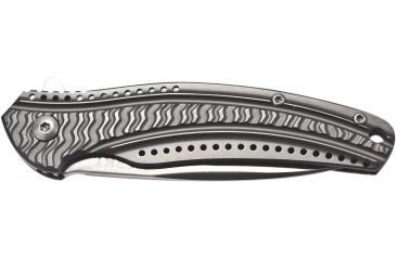 Image of CRKT Onion Ripple EDC Folding Knife, 2.78in Stainless Steel Blade and Gray Handle K401GXP