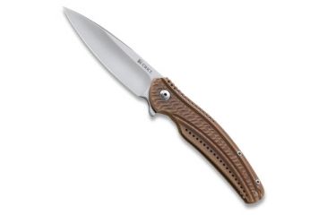 Image of CRKT Onion Ripple EDC Folding Knife, 3.16in Stainless Steel Blade and Bronze Handle K406BXP