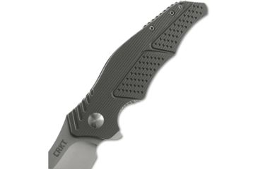 Image of CRKT Outrage by Ken Onion Folding Knife,3.19in Satin Drop Point Plain Blade,Aluminum Handle K320GXP
