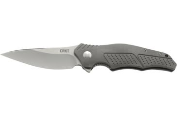 Image of CRKT Outrage by Ken Onion Folding Knife,3.19in Satin Drop Point Plain Blade,Aluminum Handle K320GXP