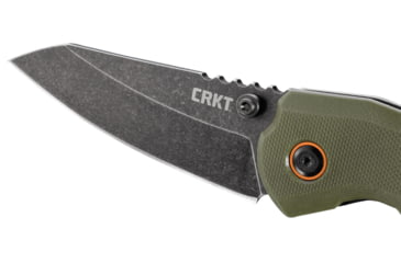 Image of CRKT Overland Folding Knife, 3in, 8Cr13MoV, Drop Point Blade, OD Green Micarta Handle, 6280