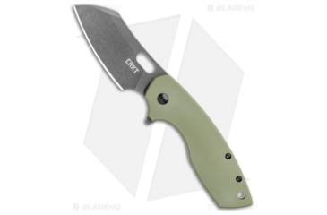 Image of CRKT Pilar Large Folding Knife, 2.625in, D2, Sheepsfoot Blade, G10 OD Green Handle, Black/OD Green, 6.625in, BHQ-117055