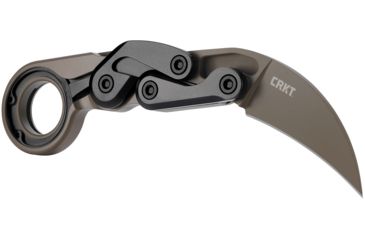 Image of CRKT Provoke - Earth, Designed By Joe Caswell in Newbury Park, Folding Knife W/Kinematic, 2.4in, Plain Edge, Titanium Nitride Finish, T6 Aluminum Handle, 4040E