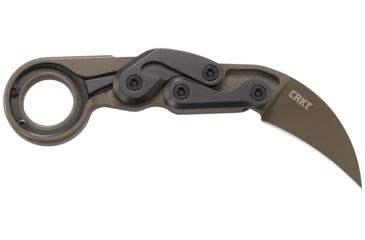 Image of CRKT Provoke - Earth, Designed By Joe Caswell in Newbury Park, Folding Knife W/Kinematic, 2.4in, Plain Edge, Titanium Nitride Finish, T6 Aluminum Handle, 4040E