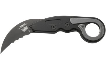 Image of CRKT Provoke - With Veff Serrations, Designed By Joe Caswell in Newbury Park, Folding Knife W/Kinematic, 2.4in, Plain Edge, Titanium Nitride Finish, T6 Aluminum Handle, 4040V