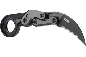 Image of CRKT Provoke - With Veff Serrations, Designed By Joe Caswell in Newbury Park, Folding Knife W/Kinematic, 2.4in, Plain Edge, Titanium Nitride Finish, T6 Aluminum Handle, 4040V