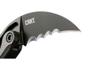 Image of CRKT Provoke - With Veff Serrations, Designed By Joe Caswell in Newbury Park, Folding Knife W/Kinematic, 2.4in, Plain Edge, Titanium Nitride Finish, T6 Aluminum Handle, 4040V