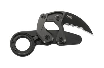 Image of CRKT Provoke - With Veff Serrations, Designed By Joe Caswell in Newbury Park, Folding Knife W/Kinematic, 2.4in, Plain Edge, Titanium Nitride Finish, T6 Aluminum Handle, 4040V