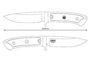 Image of CRKT Ruger Knives ACCURATE Drop Point FULL TANG FIXED BLADE Blade Length 4.4 in, Black R2201