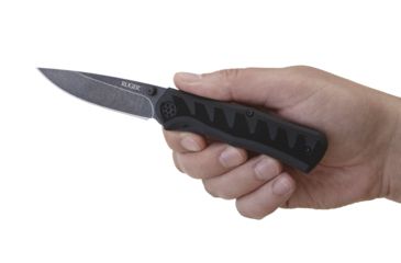 Image of CRKT Ruger Knives CRACK-SHOT COMPACT Drop Point Blade ASSISTED OPENING LOCKING LINER-BLACK blade length 3.50 in, Black and Gray R1201K