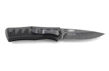 Image of CRKT Ruger Knives CRACK-SHOT COMPACT Drop Point Blade ASSISTED OPENING LOCKING LINER-BLACK blade length 3.50 in, Black and Gray R1201K