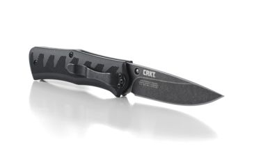Image of CRKT Ruger Knives CRACK-SHOT COMPACT Drop Point Blade ASSISTED OPENING LOCKING LINER-BLACK blade length 3.50 in, Black and Gray R1201K