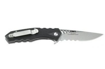 Image of CRKT Ruger Knives FOLLOW-THROUGH Drop Point Blade COMPACT LOCKING LINER WITH BLADE FLIPPER Blade Length 3.25 in, Black and Gray R1704