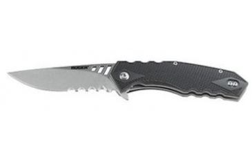 Image of CRKT Ruger Knives FOLLOW-THROUGH Drop Point Blade COMPACT LOCKING LINER WITH BLADE FLIPPER Blade Length 3.25 in, Black and Gray R1704