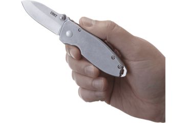 Image of CRKT Squid Folding Knife with Stainless Steel Blade, Silver 2490