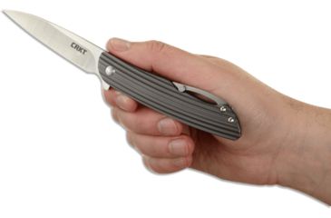 Image of CRKT Swindle Folding Knife by Onion Design, 3.2in Blade and Grooved Handle K241XXP