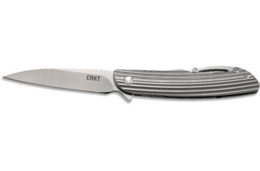 Image of CRKT Swindle Folding Knife by Onion Design, 3.2in Blade and Grooved Handle K241XXP